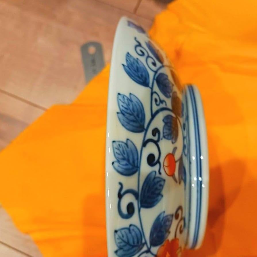 献上手染錦 お鉢 伊万里焼 福右衛門 鉢 茶道具 菓子鉢 鶴 縁起 寿 金継ぎ 福右衛門窯古伊万里皿染錦献上手福右衛門